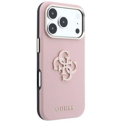 Tok Apple iPhone 18 Pro Max / 17 Pro Max, Guess, Nagyméretű gyantás logóval, Rózsaszín