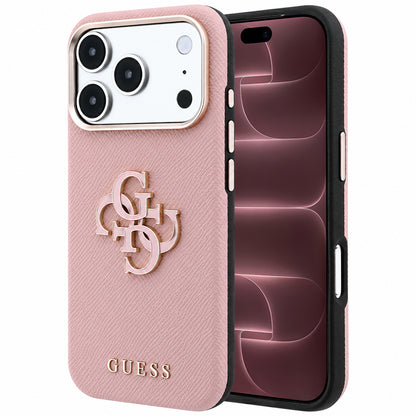 Tok Apple iPhone 18 Pro Max / 17 Pro Max, Guess, Nagyméretű gyantás logóval, Rózsaszín