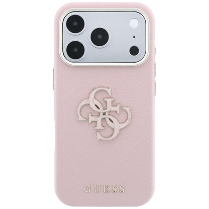 Tok Apple iPhone 18 Pro Max / 17 Pro Max, Guess, Nagyméretű gyantás logóval, Rózsaszín