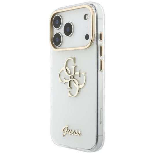 Tok Apple iPhone 18 Pro Max / 17 Pro Max, Guess, IML 4G Metal Script, Fehér