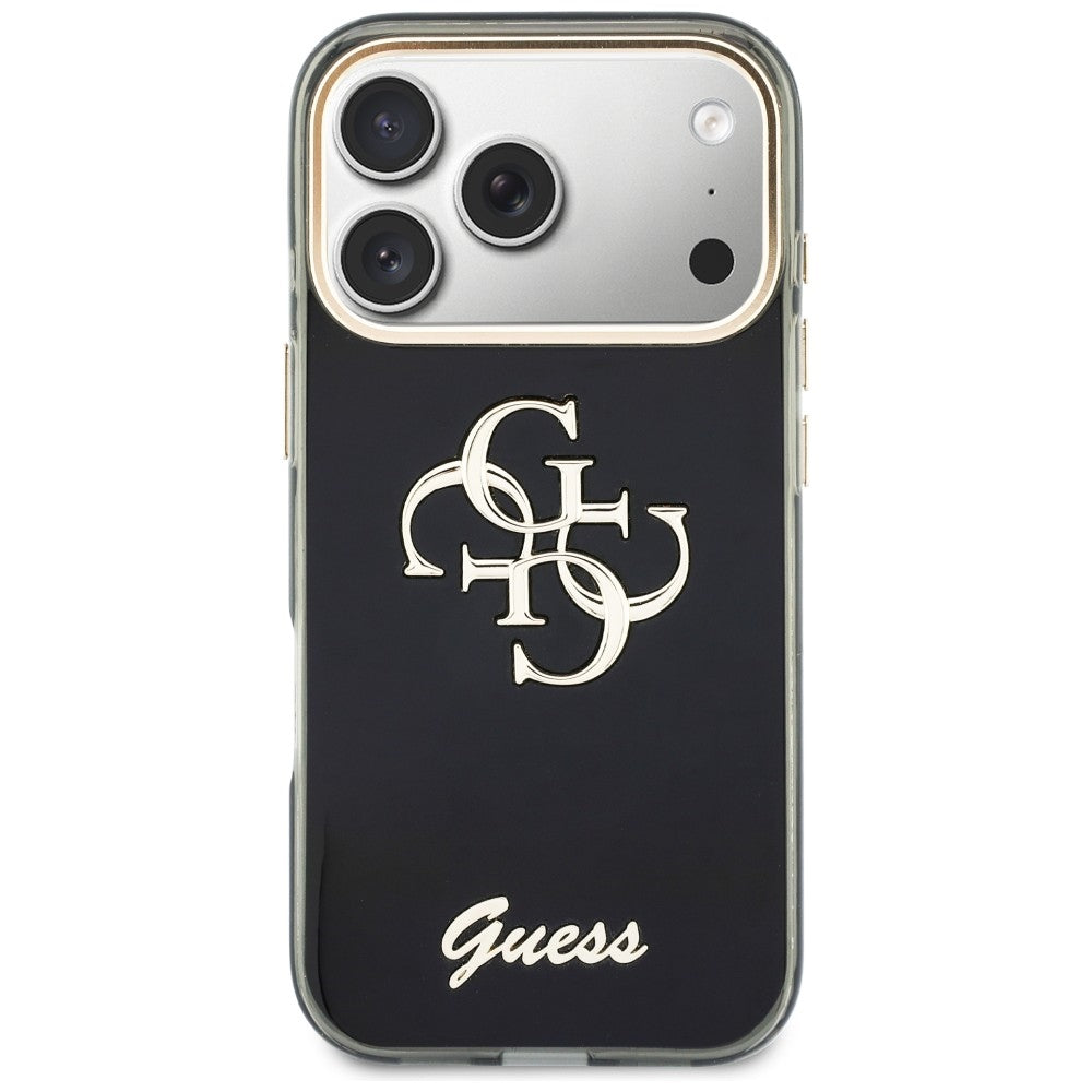 Tok Apple iPhone 18 Pro Max / 17 Pro Max, Guess, IML 4G Metal Script, Fekete