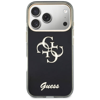 Tok Apple iPhone 18 Pro Max / 17 Pro Max, Guess, IML 4G Metal Script, Fekete