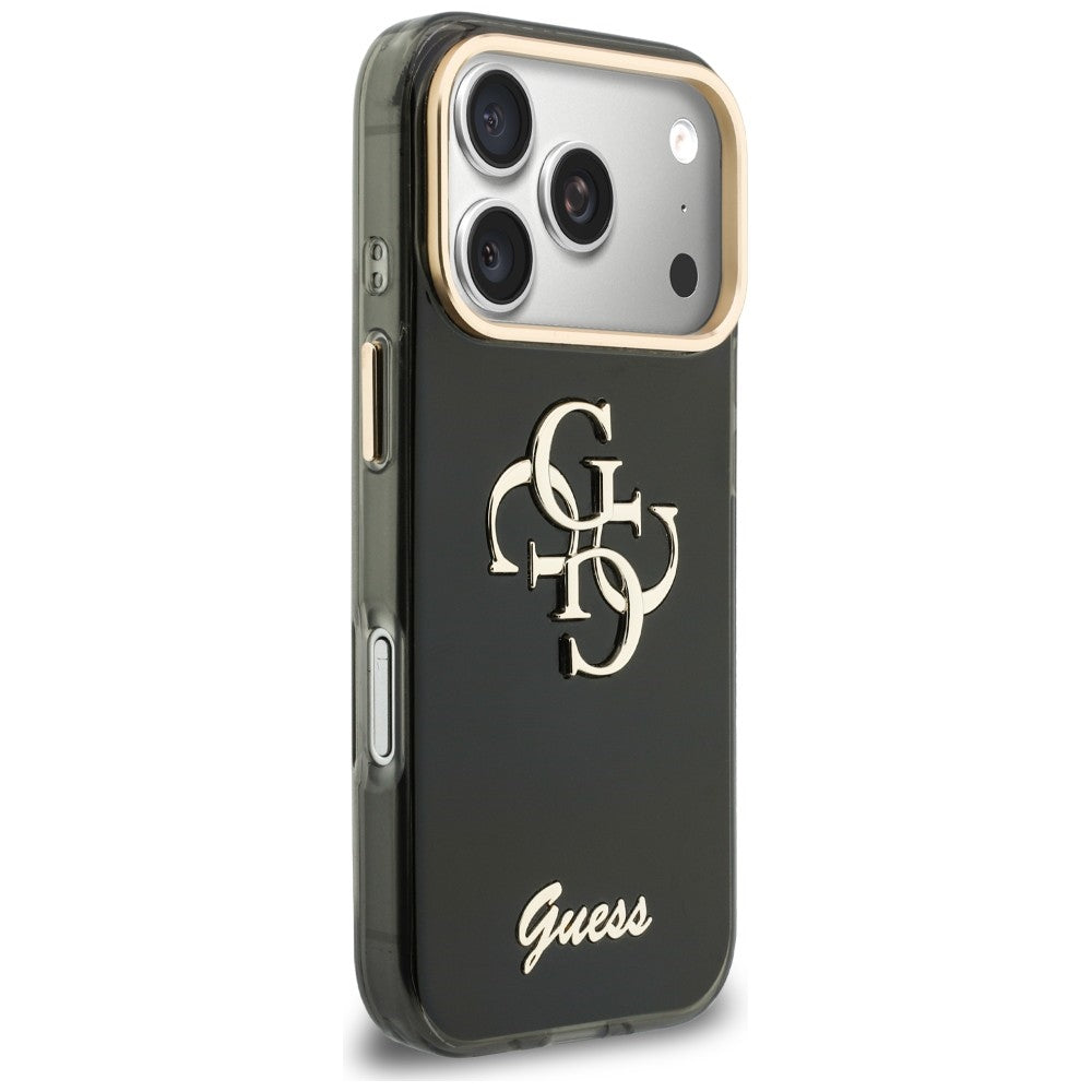 Tok Apple iPhone 18 Pro Max / 17 Pro Max, Guess, IML 4G Metal Script, Fekete