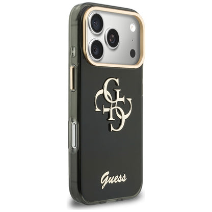 Tok Apple iPhone 18 Pro Max / 17 Pro Max, Guess, IML 4G Metal Script, Fekete