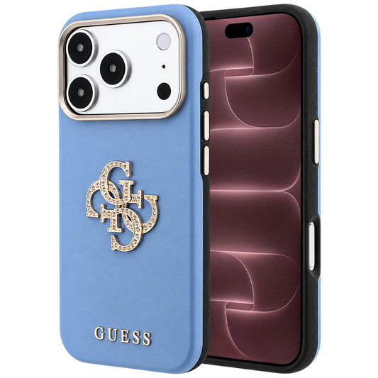 Tok Apple iPhone 18 Pro Max / 17 Pro Max készülékhez, Guess, Smooth Big Strass Logo, kékes árnyalatú
