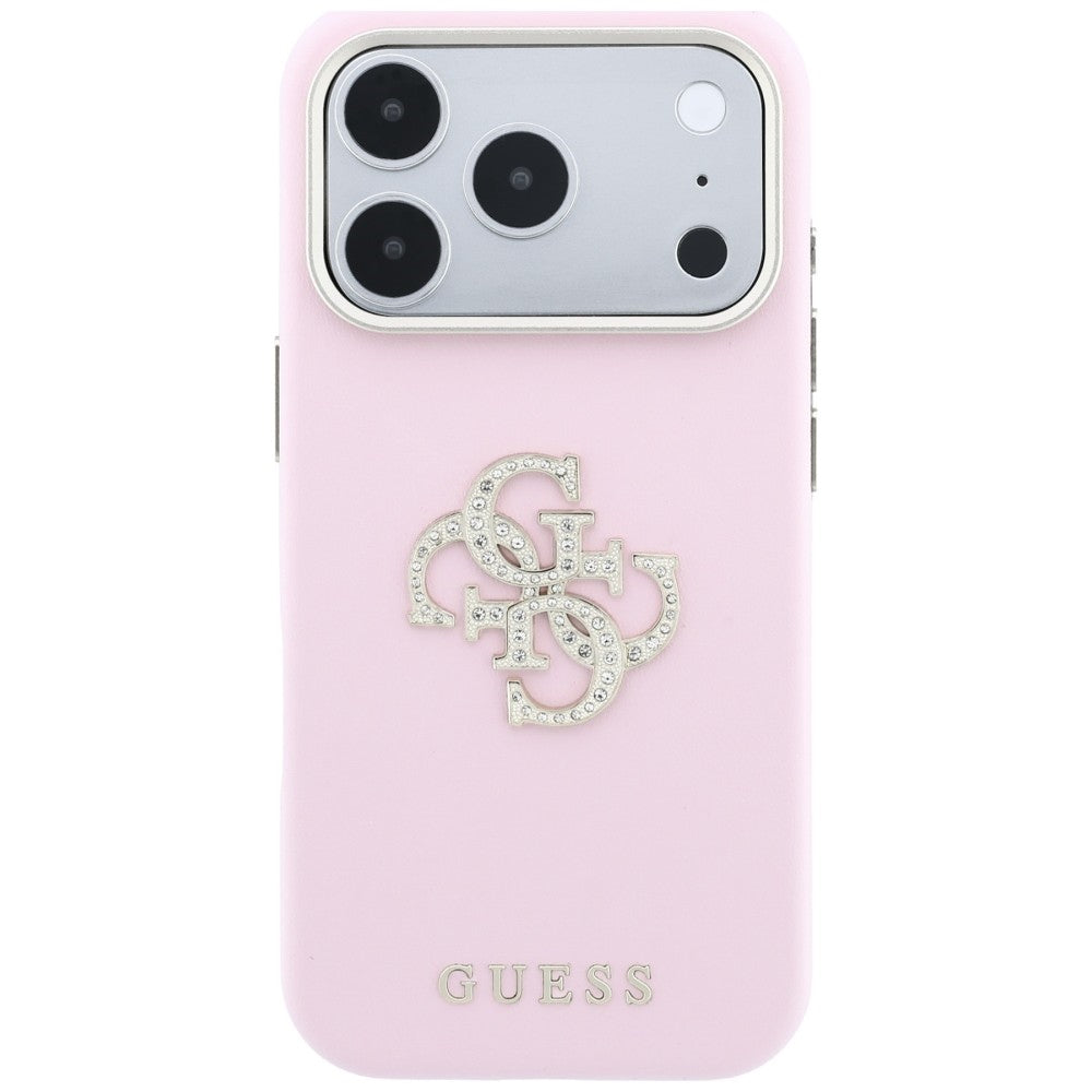 Tok Apple iPhone 18 Pro Max / 17 Pro Max készülékhez, Guess, Smooth Big Strass Logo, rózsaszín