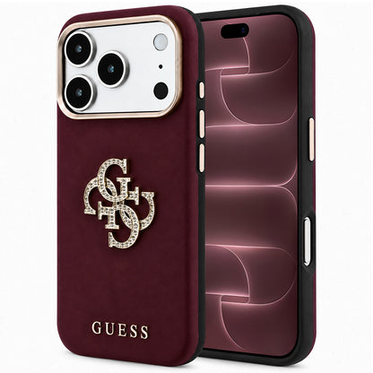 Tok Apple iPhone 18 Pro Max / 17 Pro Max, Guess, Smooth Big Strass Logo, Bordó