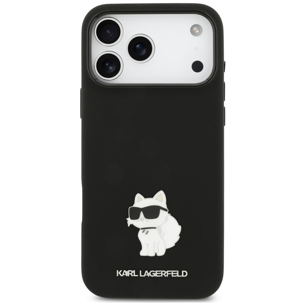 Tok Karl Lagerfeld Choupette Metal Pin Apple iPhone 18 Pro Max / 17 Pro Max készülékhez, fekete