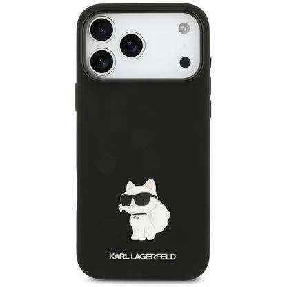 Tok Karl Lagerfeld Choupette Metal Pin Apple iPhone 18 Pro Max / 17 Pro Max készülékhez, fekete