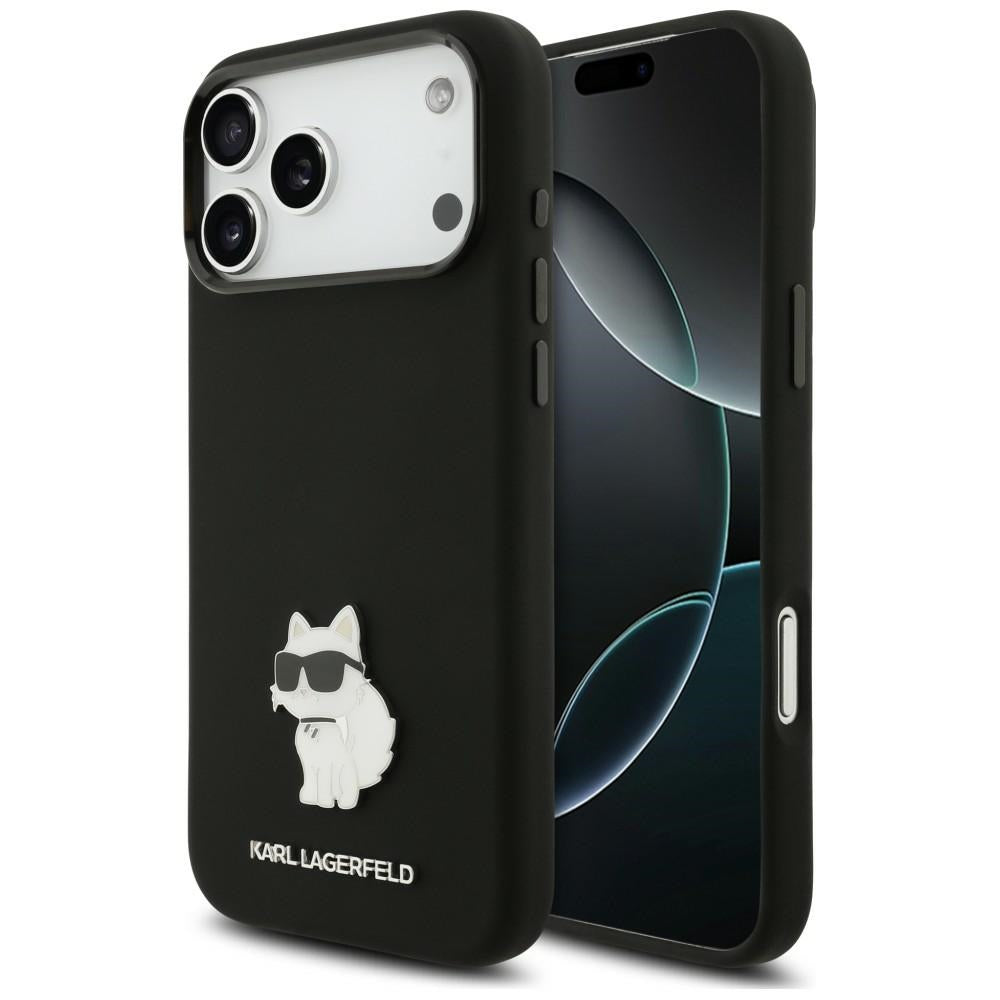 Tok Karl Lagerfeld Choupette Metal Pin Apple iPhone 18 Pro Max / 17 Pro Max készülékhez, fekete