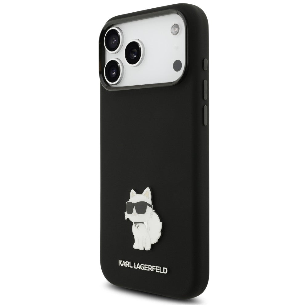 Tok Karl Lagerfeld Choupette Metal Pin Apple iPhone 18 Pro Max / 17 Pro Max készülékhez, fekete