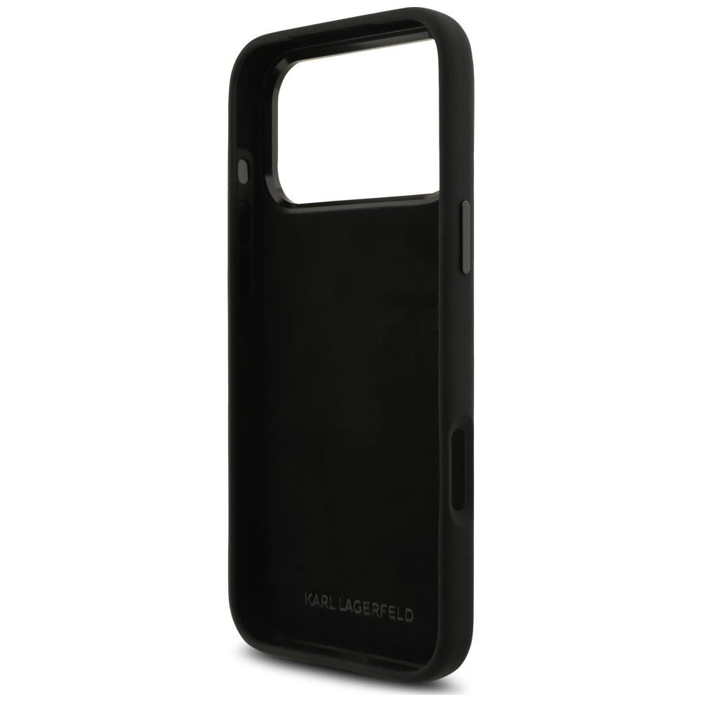 Tok Karl Lagerfeld Choupette Metal Pin Apple iPhone 18 Pro Max / 17 Pro Max készülékhez, fekete