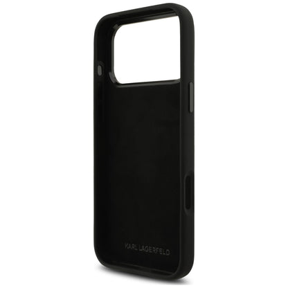 Tok Karl Lagerfeld Choupette Metal Pin Apple iPhone 18 Pro Max / 17 Pro Max készülékhez, fekete