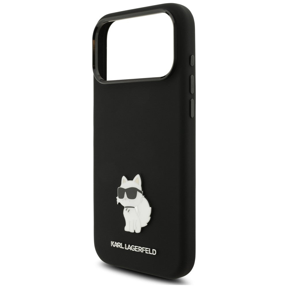 Tok Karl Lagerfeld Choupette Metal Pin Apple iPhone 18 Pro Max / 17 Pro Max készülékhez, fekete