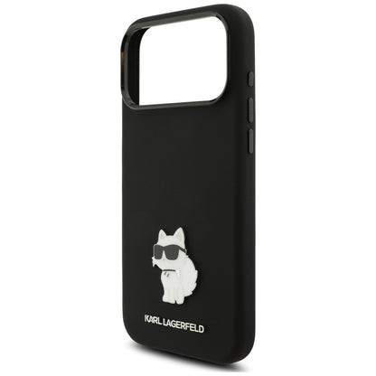 Tok Karl Lagerfeld Choupette Metal Pin Apple iPhone 18 Pro Max / 17 Pro Max készülékhez, fekete