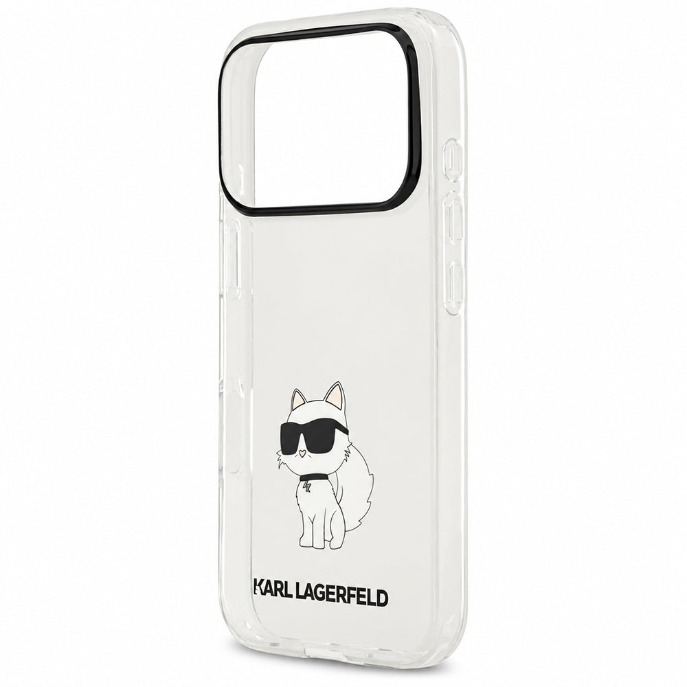 Case for Apple iPhone 18 Pro Max / 17 Pro Max, Karl Lagerfeld, IML Choupette NFT, Transparent