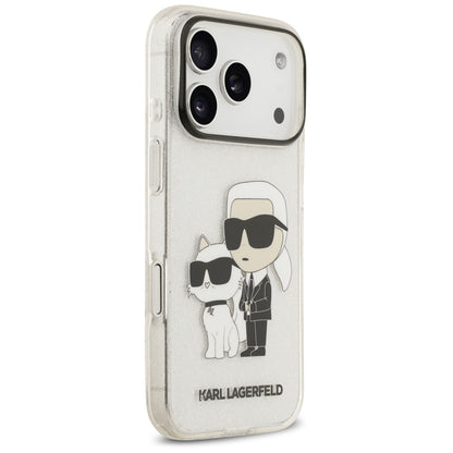 Tok Apple iPhone 18 Pro Max / 17 Pro Max készülékhez, Karl Lagerfeld, IML Glitter Karl and Choupette NFT, átlátszó