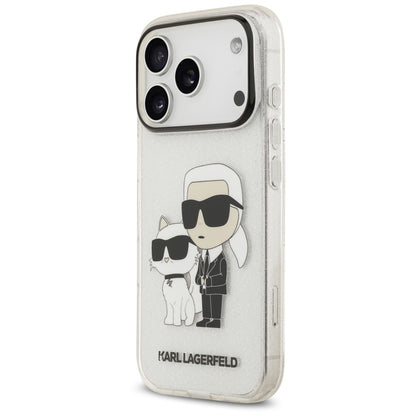 Tok Apple iPhone 18 Pro Max / 17 Pro Max készülékhez, Karl Lagerfeld, IML Glitter Karl and Choupette NFT, átlátszó