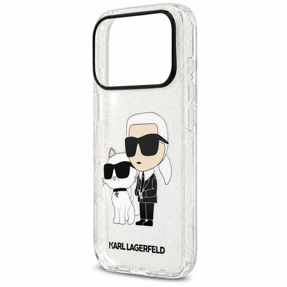 Tok Apple iPhone 18 Pro Max / 17 Pro Max készülékhez, Karl Lagerfeld, IML Glitter Karl and Choupette NFT, átlátszó