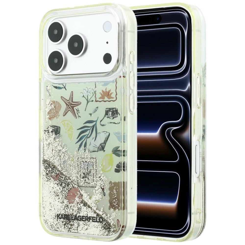 Case for Apple iPhone 18 Pro Max / 17 Pro Max, Karl Lagerfeld, Liquid Glitter Beach and Sand, Beige