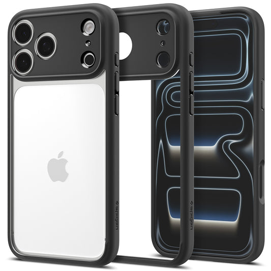 Tok Apple iPhone 18 Pro Max / 17 Pro Max-hoz, Spigen, Ultra Hybrid, Matt Fekete ACS12117