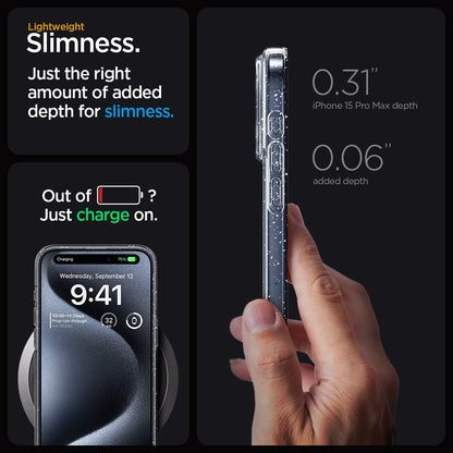Tok Apple iPhone 18 Pro Max / 17 Pro Max készülékhez, Techsuit, SparkleSkin, Átlátszó