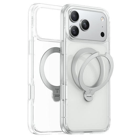 MagSafe tok Apple iPhone 18 Pro Max / 17 Pro Max készülékhez, Torras, Ostand Spin, Átlátszó