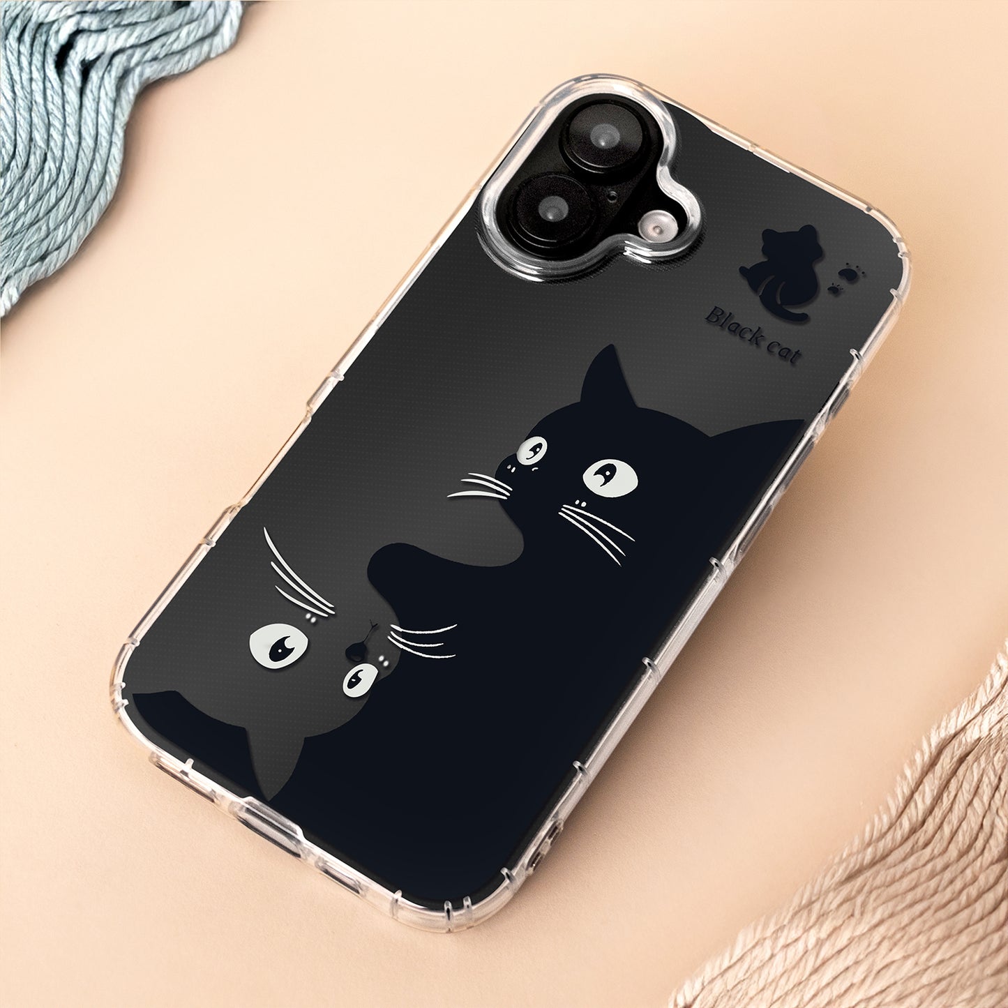 Tok Apple iPhone 17-hez, OEM, Ultra Trendy Cat, Fekete