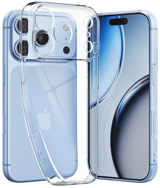 Tok Apple iPhone 18 Pro / 17 Pro-hoz, Tech-Protect, Flexair képernyővédővel, Átlátszó