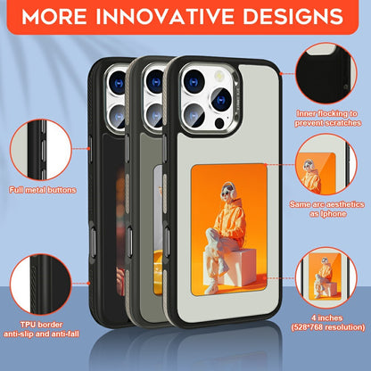 Tok Apple iPhone 16 Pro Max-hoz, OEM, Egyedi E-Ink kijelző (4 hüvelyk), Fekete