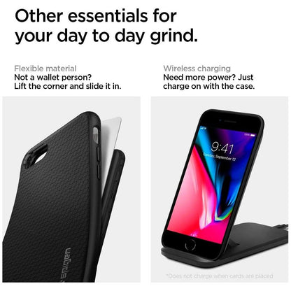 Tok Apple iPhone SE (2022) / SE (2020) / 8 / 7 készülékhez, Spigen, Liquid Air, Fekete 042CS20511