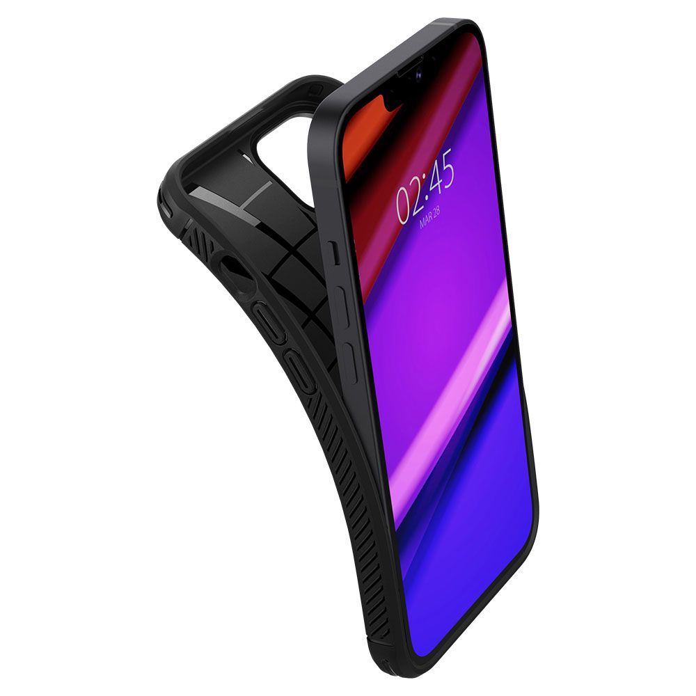 Tok Apple iPhone 13-hoz, Spigen, Rugged Armor, Fekete ACS03518