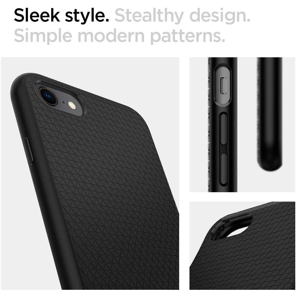 Tok Apple iPhone SE (2022) / SE (2020) / 8 / 7 készülékhez, Spigen, Liquid Air, Fekete 042CS20511
