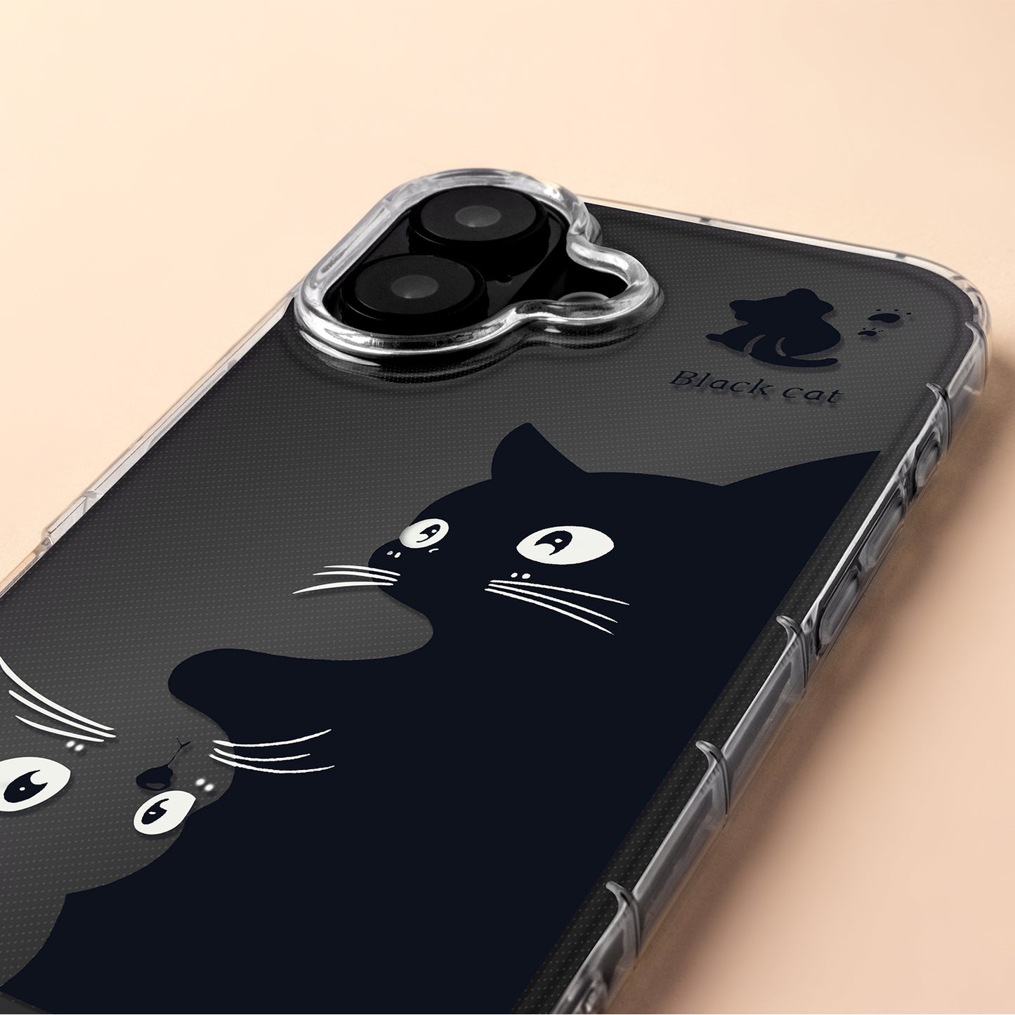 Tok Apple iPhone 17-hez, OEM, Ultra Trendy Cat, Fekete