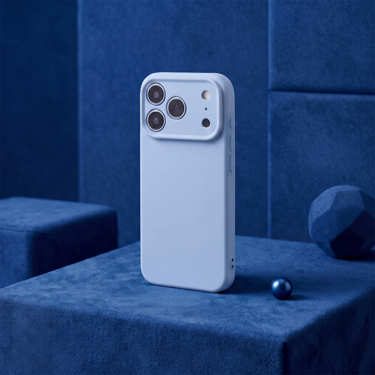 Tok Apple iPhone 18 Pro Max / 17 Pro Max-hoz, OEM, szilikon, kék