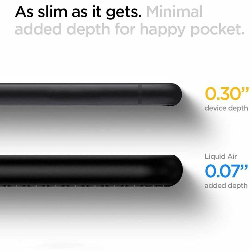 Tok Apple iPhone SE (2022) / SE (2020) / 8 / 7 készülékhez, Spigen, Liquid Air, Fekete 042CS20511