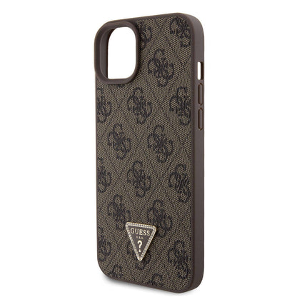 Tok Apple iPhone 15 Plus-hoz, Guess, Crossbody 4G Metal Logo, Barna, Újrapecsételt