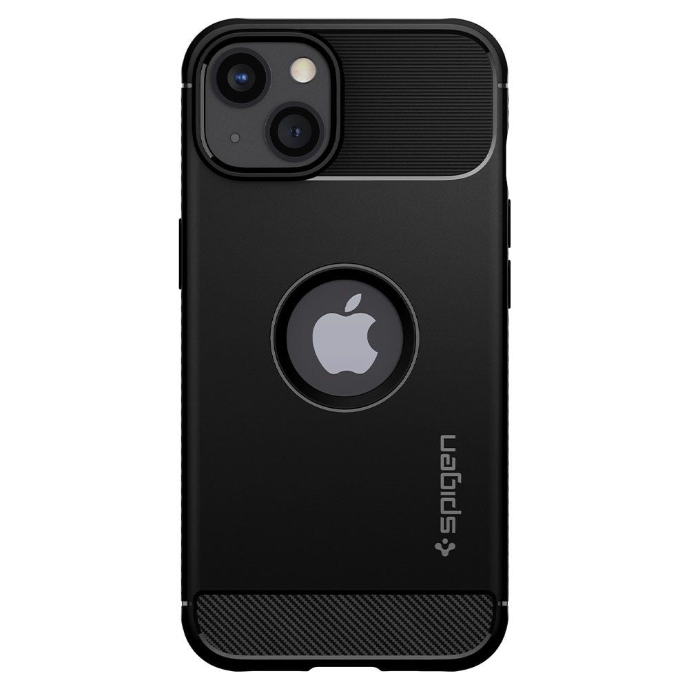 Tok Apple iPhone 13-hoz, Spigen, Rugged Armor, Fekete ACS03518