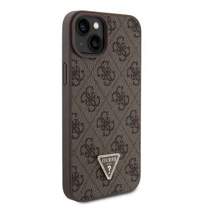 Tok Apple iPhone 15 Plus-hoz, Guess, Crossbody 4G Metal Logo, Barna, Újrapecsételt
