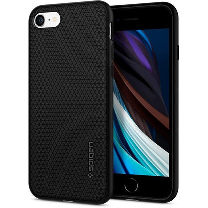 Tok Apple iPhone SE (2022) / SE (2020) / 8 / 7 készülékhez, Spigen, Liquid Air, Fekete 042CS20511