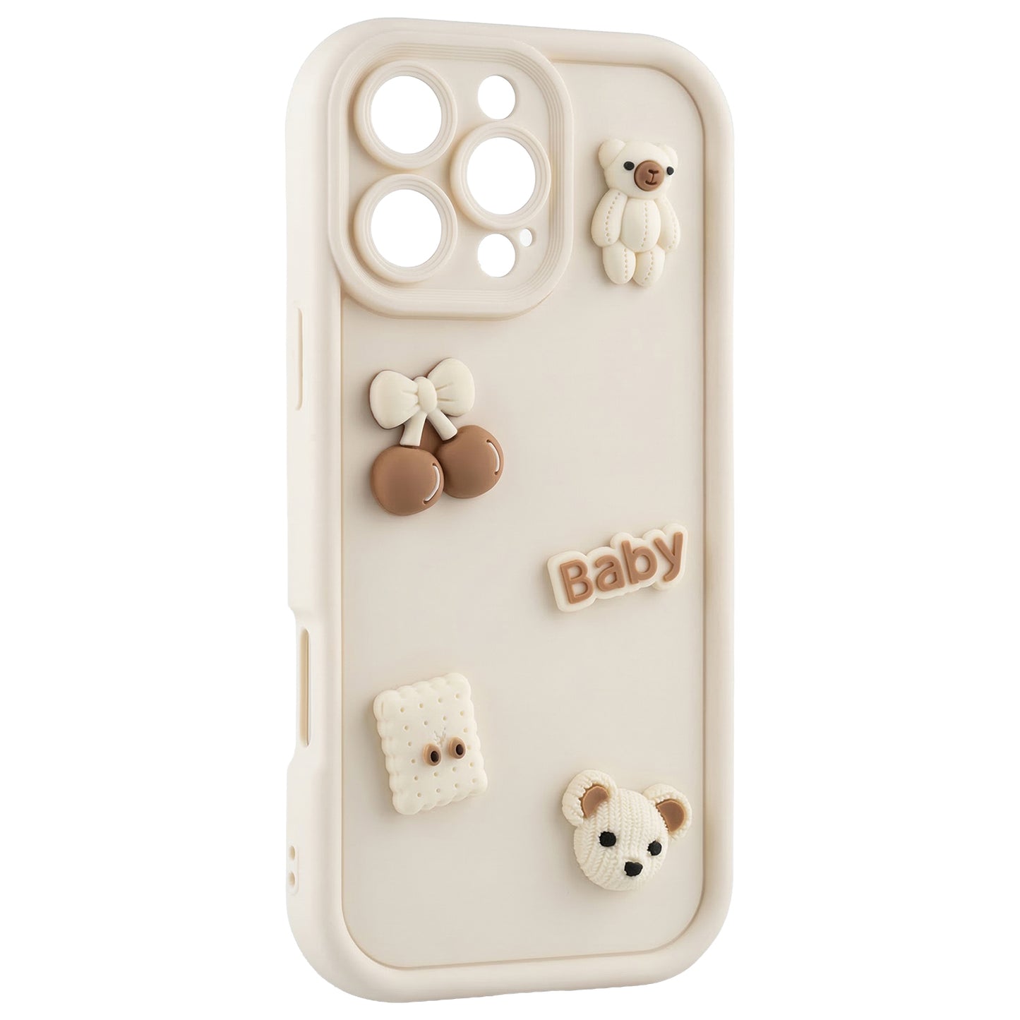 Apple iPhone 13 tok, OEM, Ultra Trendy 3D Bear, bézs