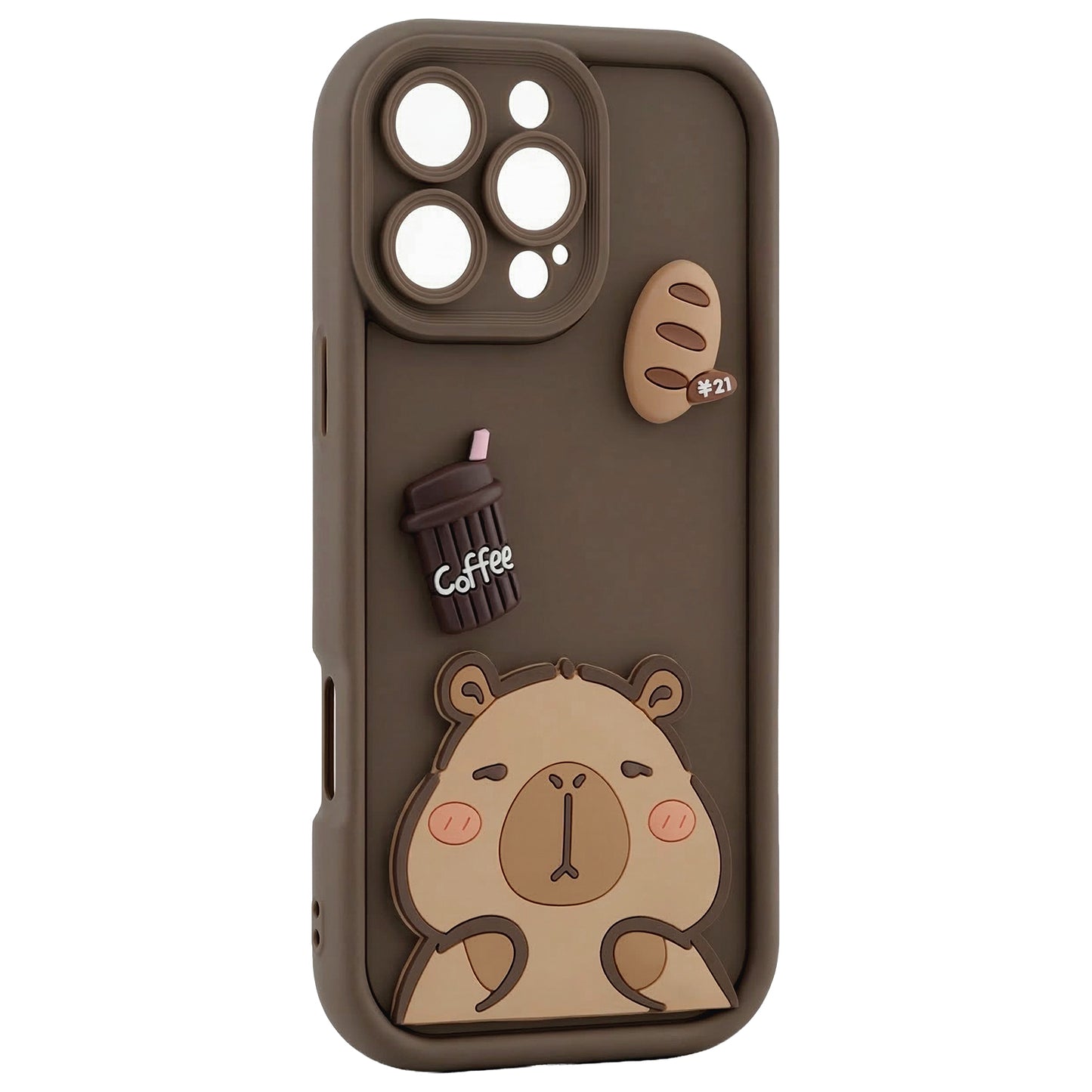 Tok Apple iPhone 12-hez, OEM, Ultra Trendy 3D Capybara, Barna