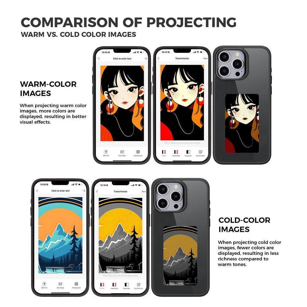Tok Apple iPhone 13 Pro Max-hoz, OEM, Egyedi E-Ink kijelző, Fekete