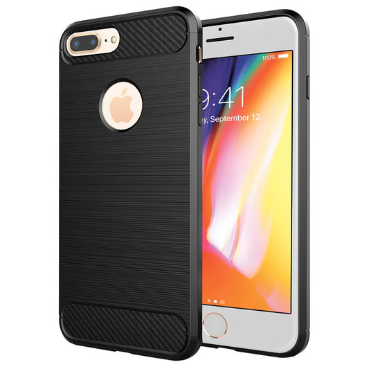 Case for Apple iPhone 8 Plus, Techsuit, Carbon, Black