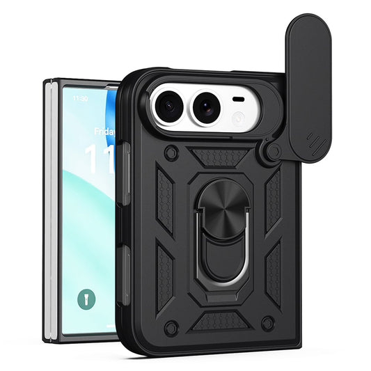 Tok Apple iPhone Duo-hoz, Techsuit, CamShield, Fekete