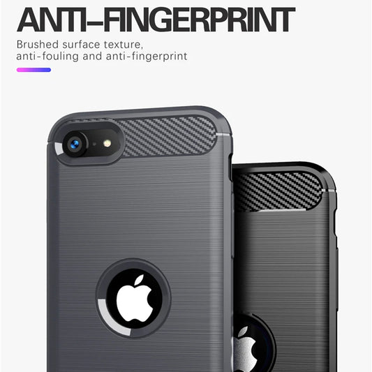 Case for Apple iPhone SE (2022) / SE (2020), Techsuit, Carbon, Black