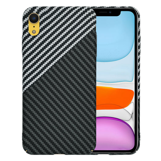Tok Apple iPhone XR-hez, Techsuit, Carbonite FiberShell, Fekete Szürke