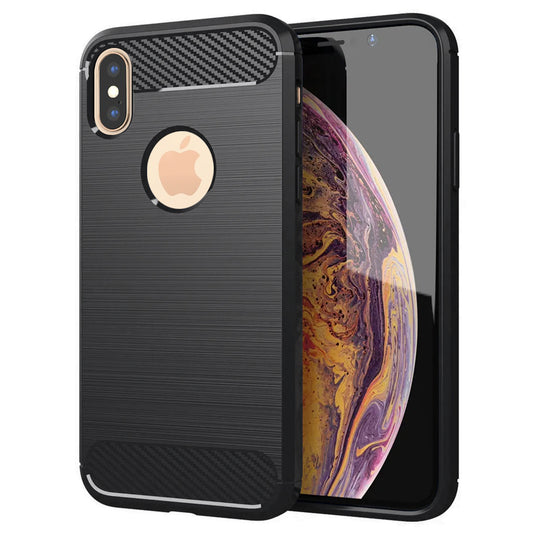 Tok Apple iPhone XS Max-hoz, Techsuit, karbon, fekete