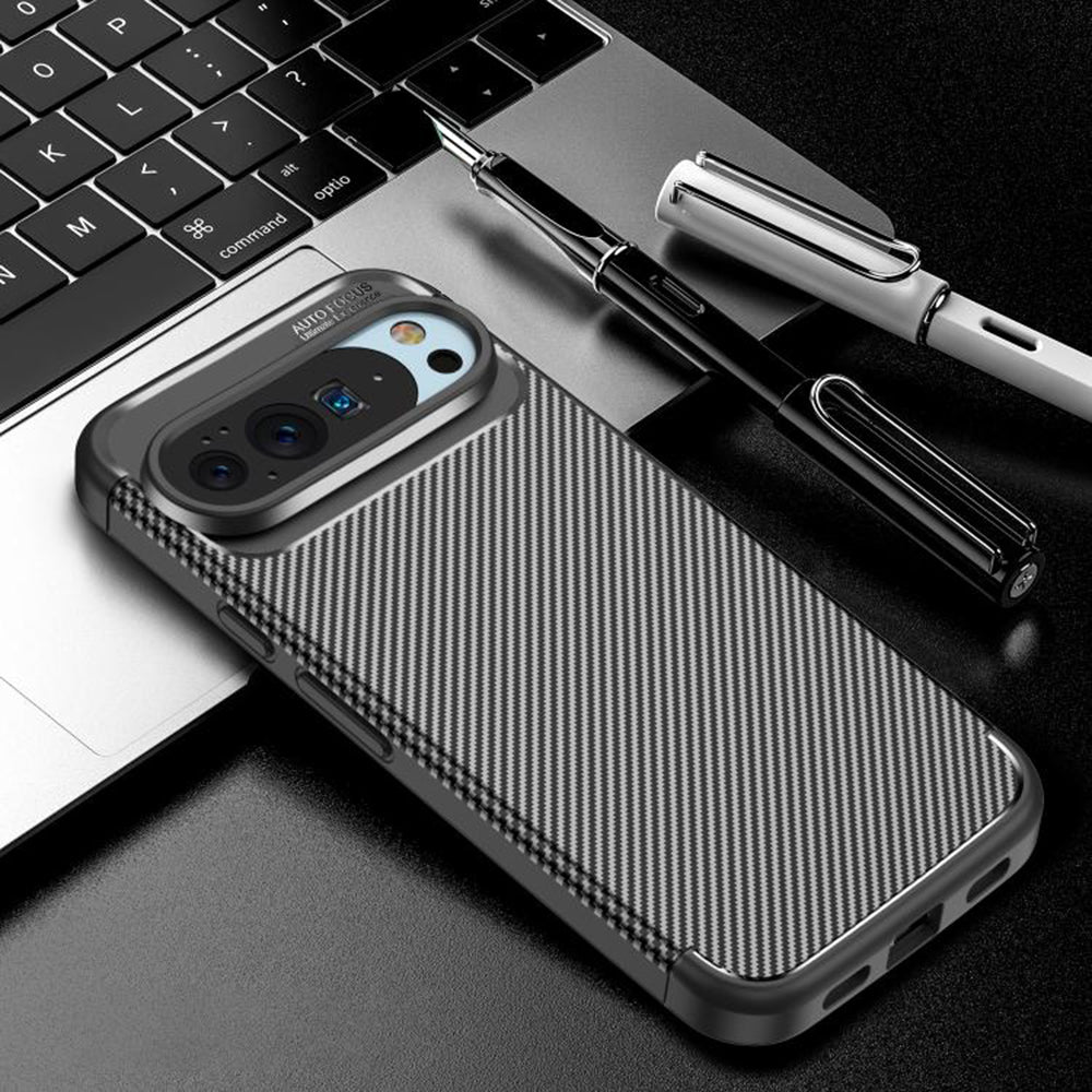 Tok Google Pixel 10 Pro / 10-hez, Techsuit, CarbonFiber, Fekete