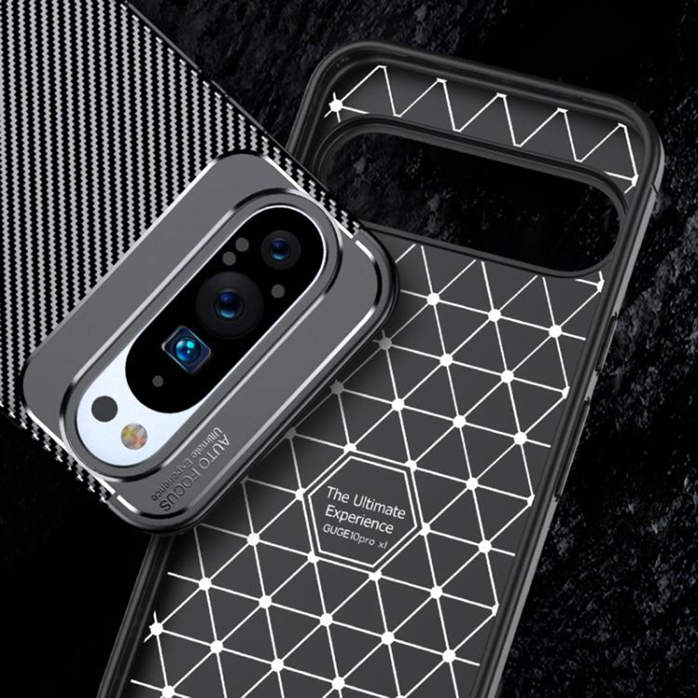 Tok Google Pixel 10 Pro / 10-hez, Techsuit, CarbonFiber, Fekete